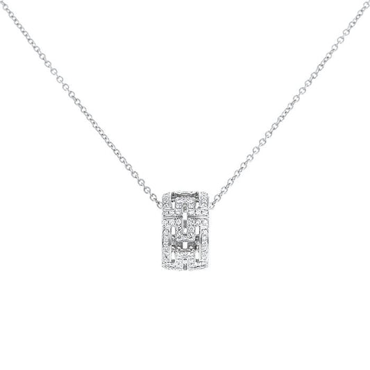 [Jesse jewelry]PARENTESI NECKLACE SILVER DIAMOND