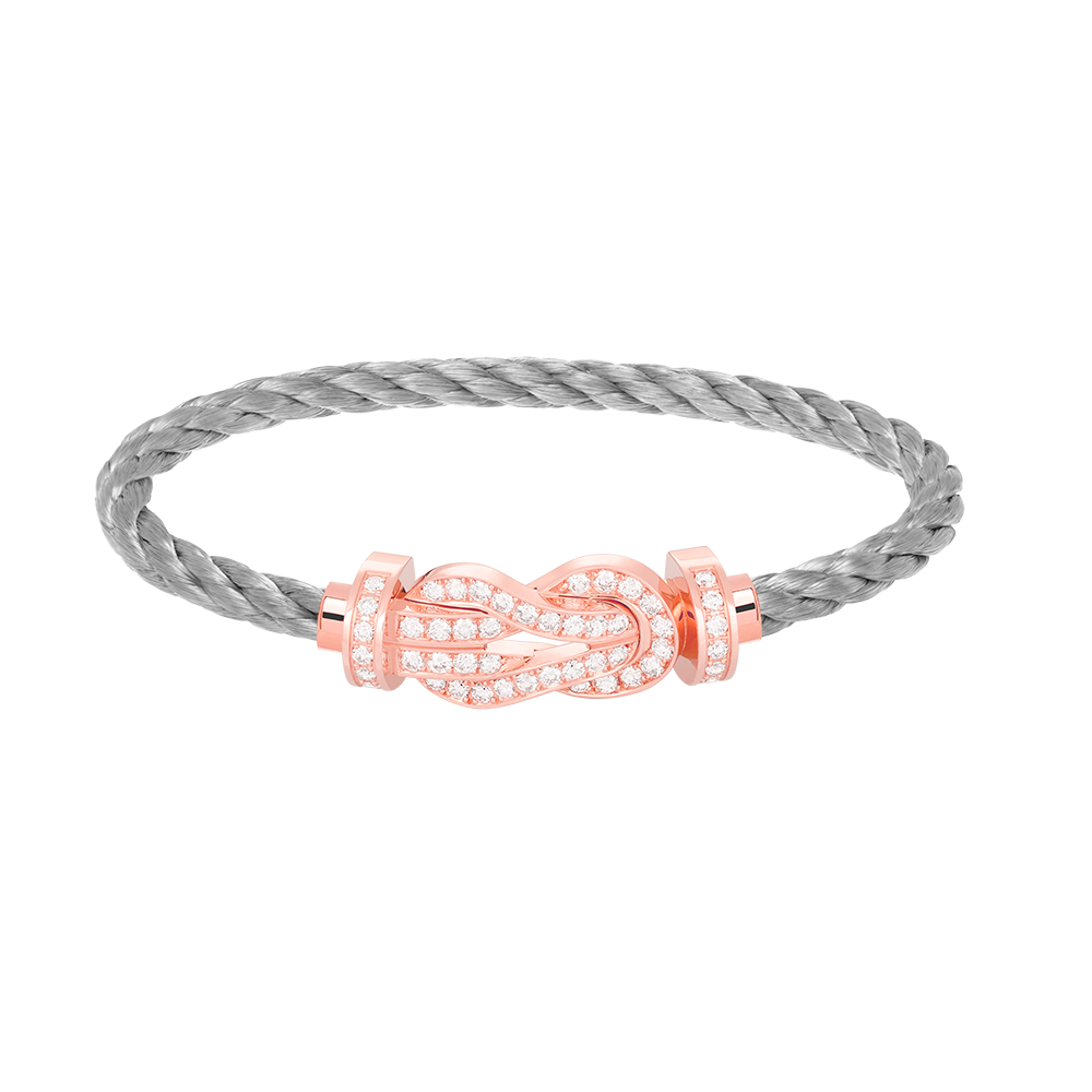 [Jesse jewelry]CHANCE LARGE 8 FIGURE BUCKLE FULL DIAMOND BRACELET ROSE GOLD