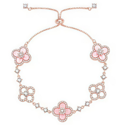 [Jesse jewelry]CLOVER 5 MOTIF PINK BLUE RED WHITE BRACELET