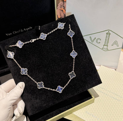 [Jesse jewelry]CLOVER 10 MOTIFS BIDE STONE NECKLACE