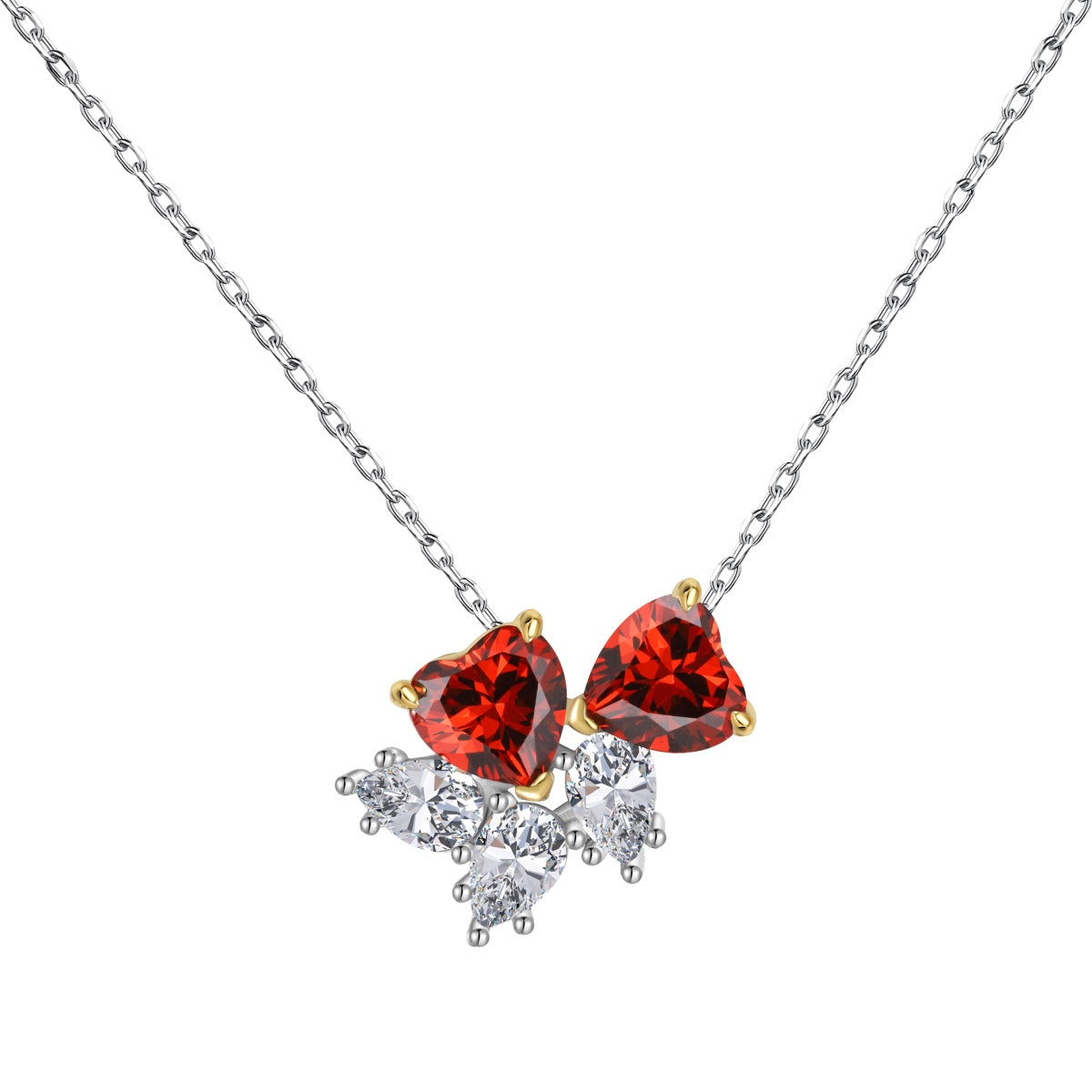 [Jesse jewelry]Dainty Red Heart Necklace