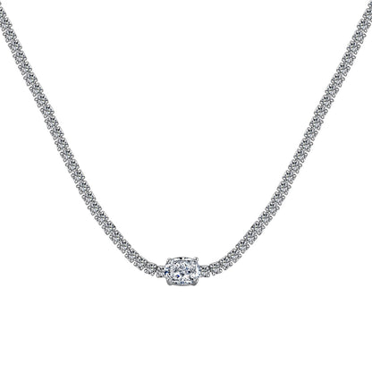 [Jesse jewelry]1.0 Carat Shining Oval Cut Necklace