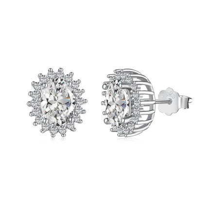 [Jesse jewelry]Delicate Radiant Oval Cut Daily Earrings