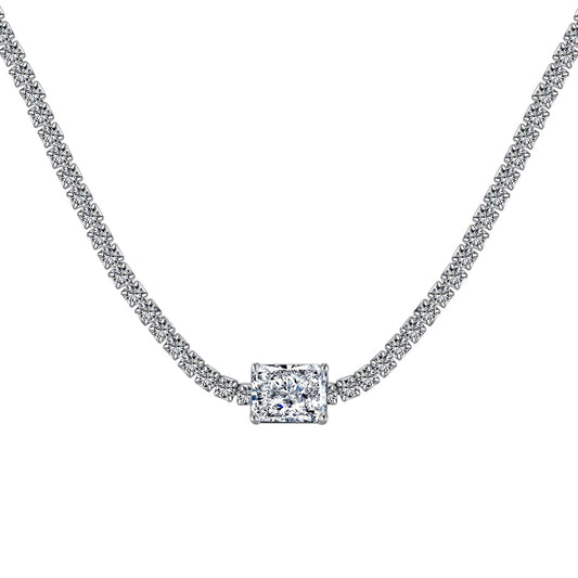 [Jesse jewelry]2.0 carat Ornate Emerald Cut Necklace
