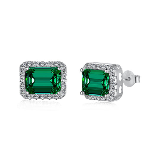 [Jesse jewelry]Luxurious Dainty Emerald Cut Banquet Earrings