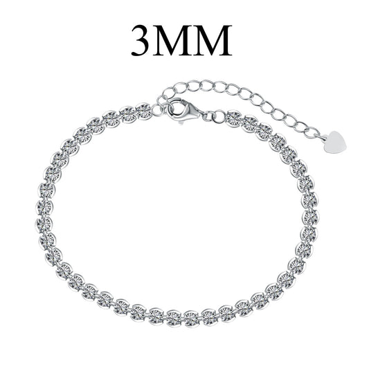 [Jesse jewelry]Ornate  Sparkling Round Cut Daily Bracelet