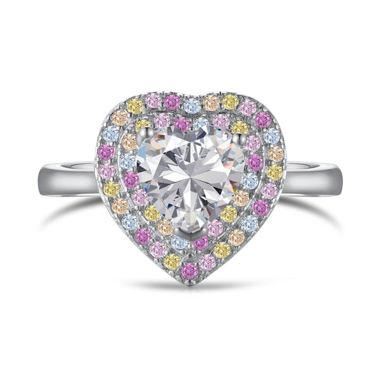 [Jesse jewelry]Delicate Ebullient Heart Shape Wedding Ring