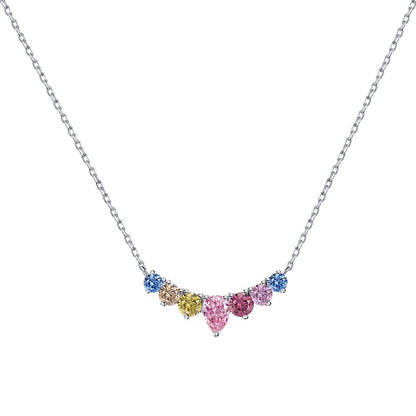 [Jesse jewelry]Dainty Colorful Heart Necklace