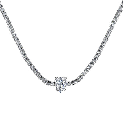 [Jesse jewelry]1.0 carat Unique Pear Cut Tennis Necklace