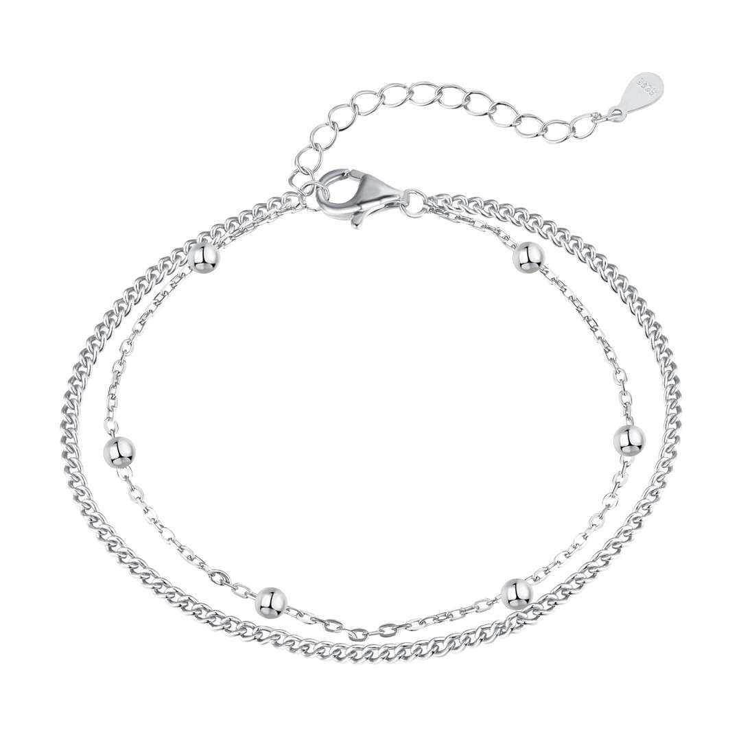 [Jesse jewelry]Delicate Bead Double Layer Bracelet