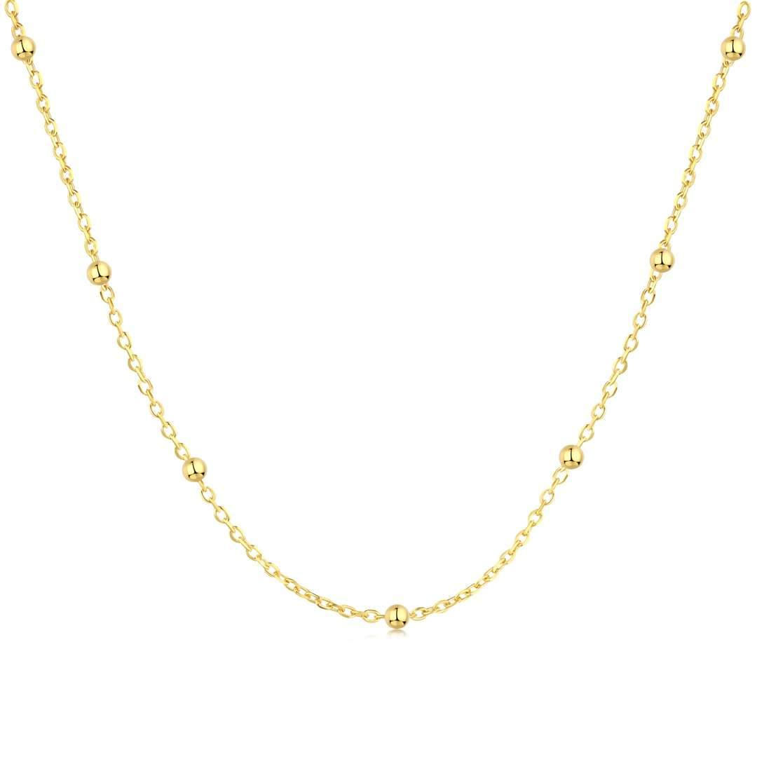 [Jesse jewelry]Small Bead Clavicle Chain Simple Necklace