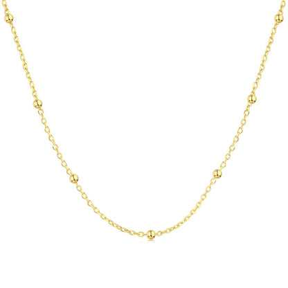 [Jesse jewelry]Small Bead Clavicle Chain Simple Necklace