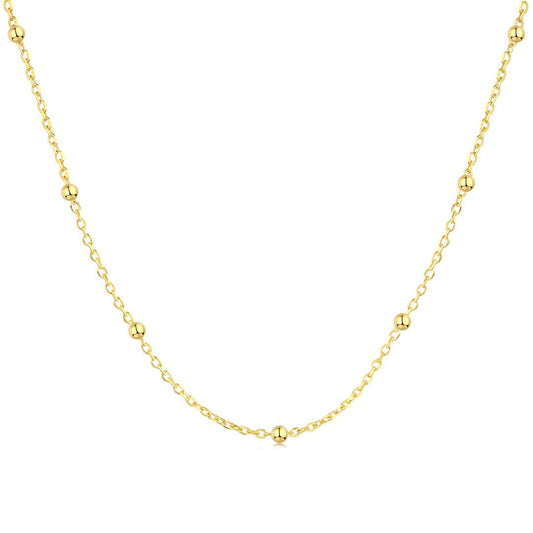 [Jesse jewelry]Small Bead Clavicle Chain Simple Necklace