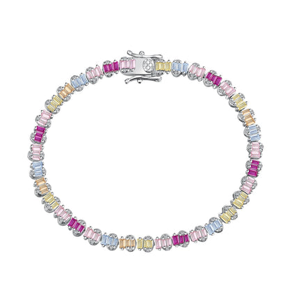 [Jesse jewelry]Delicate Colorful Emerald Cut Party Bracelet