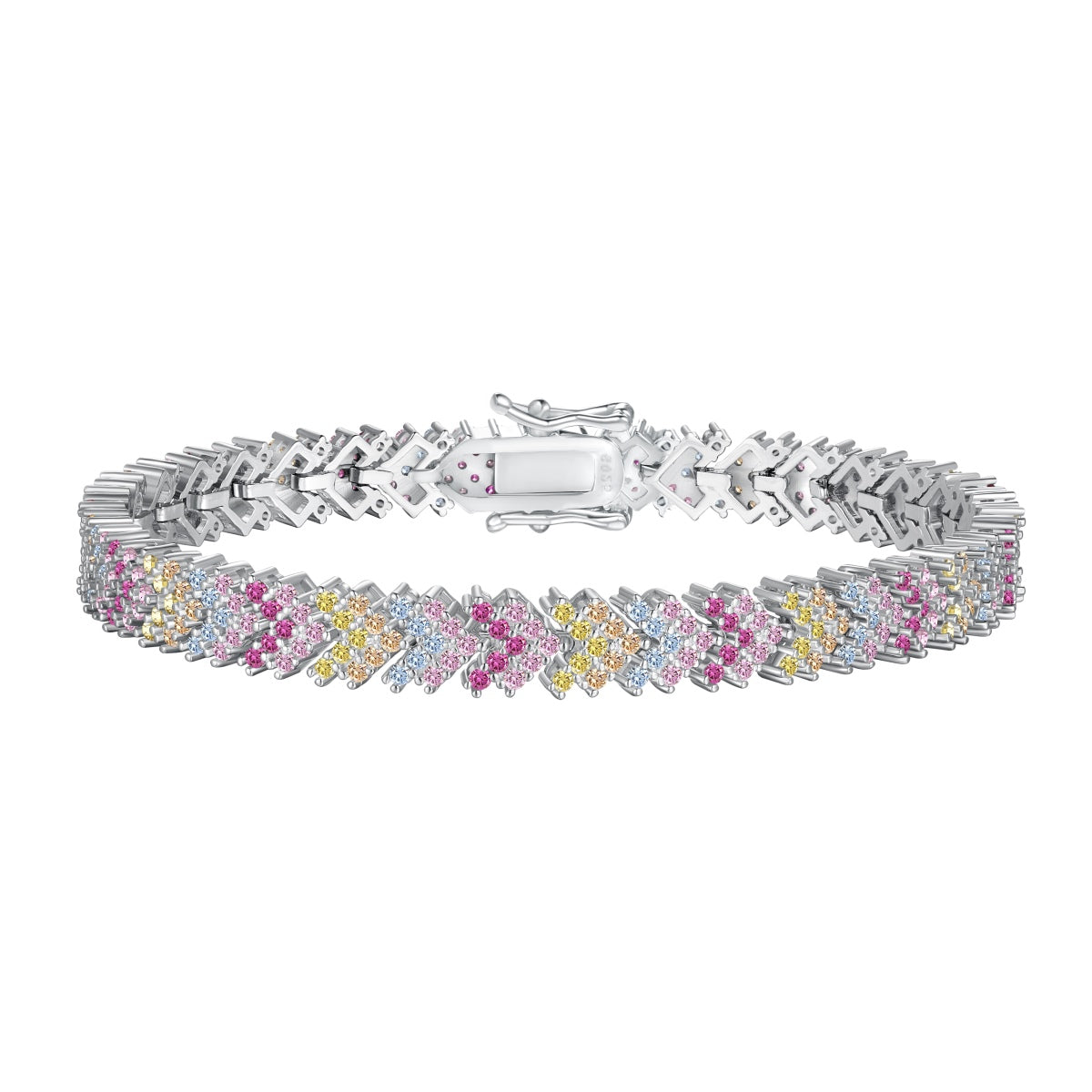 [Jesse jewelry]Ornate Sparkling Round Cut Party Bracelet