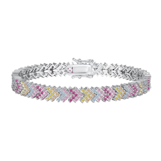 [Jesse jewelry]Ornate Sparkling Round Cut Party Bracelet