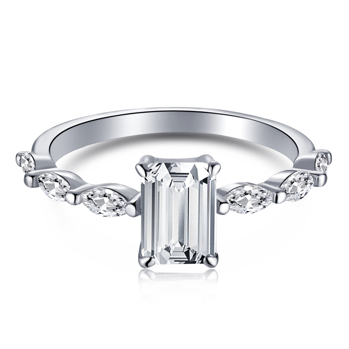 [Jesse jewelry]1.0 Carat Dainty Resplendent Radiant Cut Daily Ring