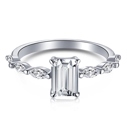 [Jesse jewelry]1.0 Carat Dainty Resplendent Radiant Cut Daily Ring