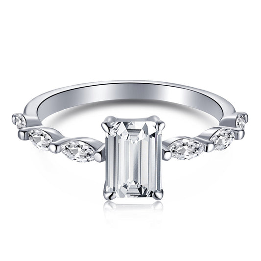 [Jesse jewelry]1.0 Carat Dainty Resplendent Radiant Cut Daily Ring