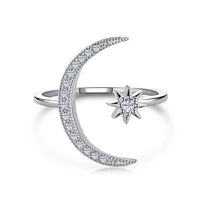 [Jesse jewelry]Eternity Moon & Star Ring