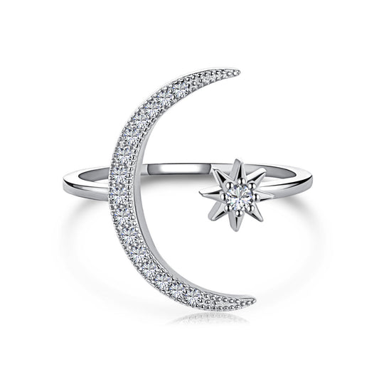 [Jesse jewelry]Eternity Moon & Star Ring