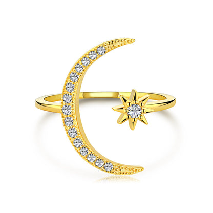 [Jesse jewelry]Eternity Moon & Star Ring
