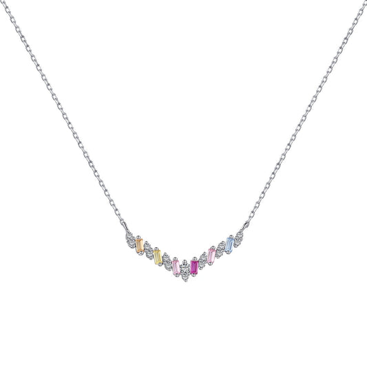 [Jesse jewelry]Dazzling Rainbow Necklace