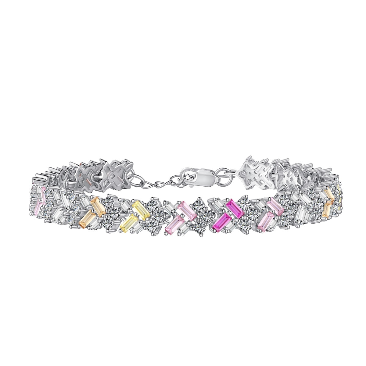 [Jesse jewelry]Dazzling Unique Multi Shape Daily Bracelet