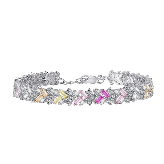 [Jesse jewelry]Dazzling Unique Multi Shape Daily Bracelet