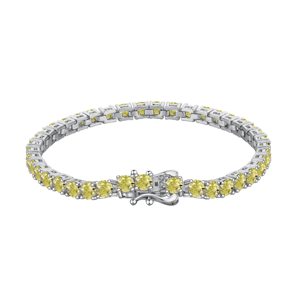 [Jesse jewelry]Ornate Dazzling Round Cut Tennis Bracelet