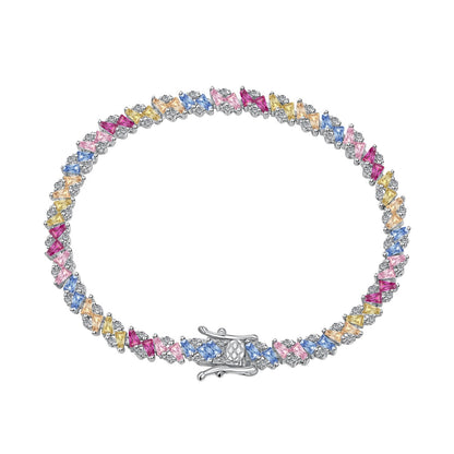 [Jesse jewelry]Ornate Sparkling Multi Cut Party Bracelet