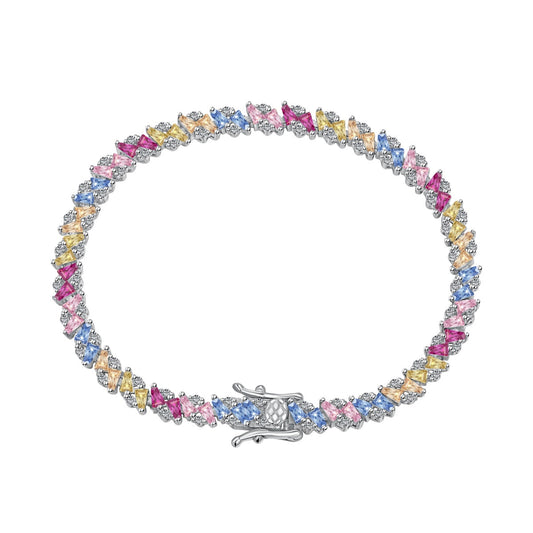 [Jesse jewelry]Ornate Sparkling Multi Cut Party Bracelet