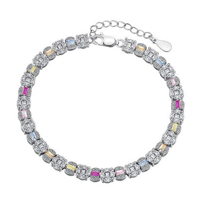 [Jesse jewelry]Dazzling Radiant Multi Cut Daily Bracelet