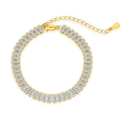 [Jesse jewelry]Exquisite Emerald Cut Daily Bracelet