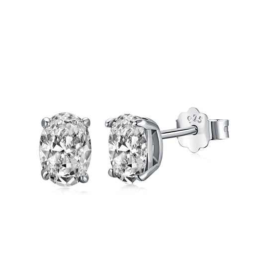 [Jesse jewelry]Oval Classic Dignified Elegant Earrings