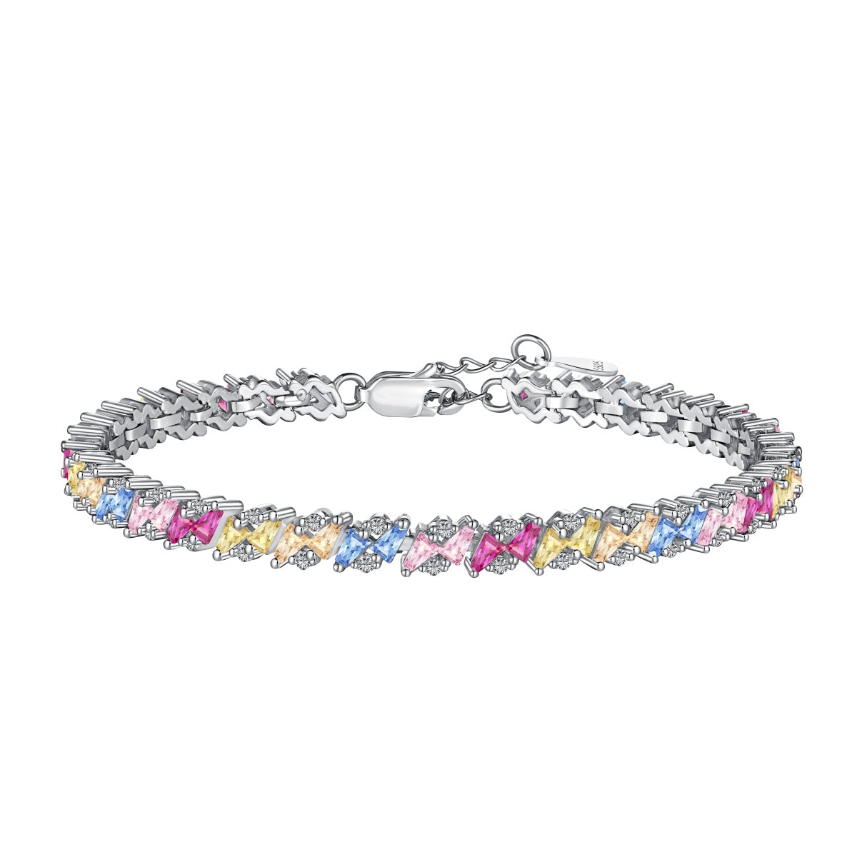 [Jesse jewelry]Ornate Sparkling Multi Cut Party Bracelet
