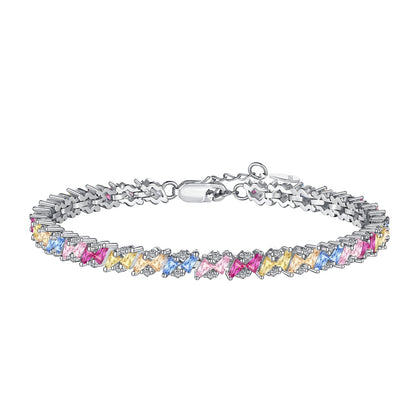 [Jesse jewelry]Ornate Sparkling Multi Cut Party Bracelet