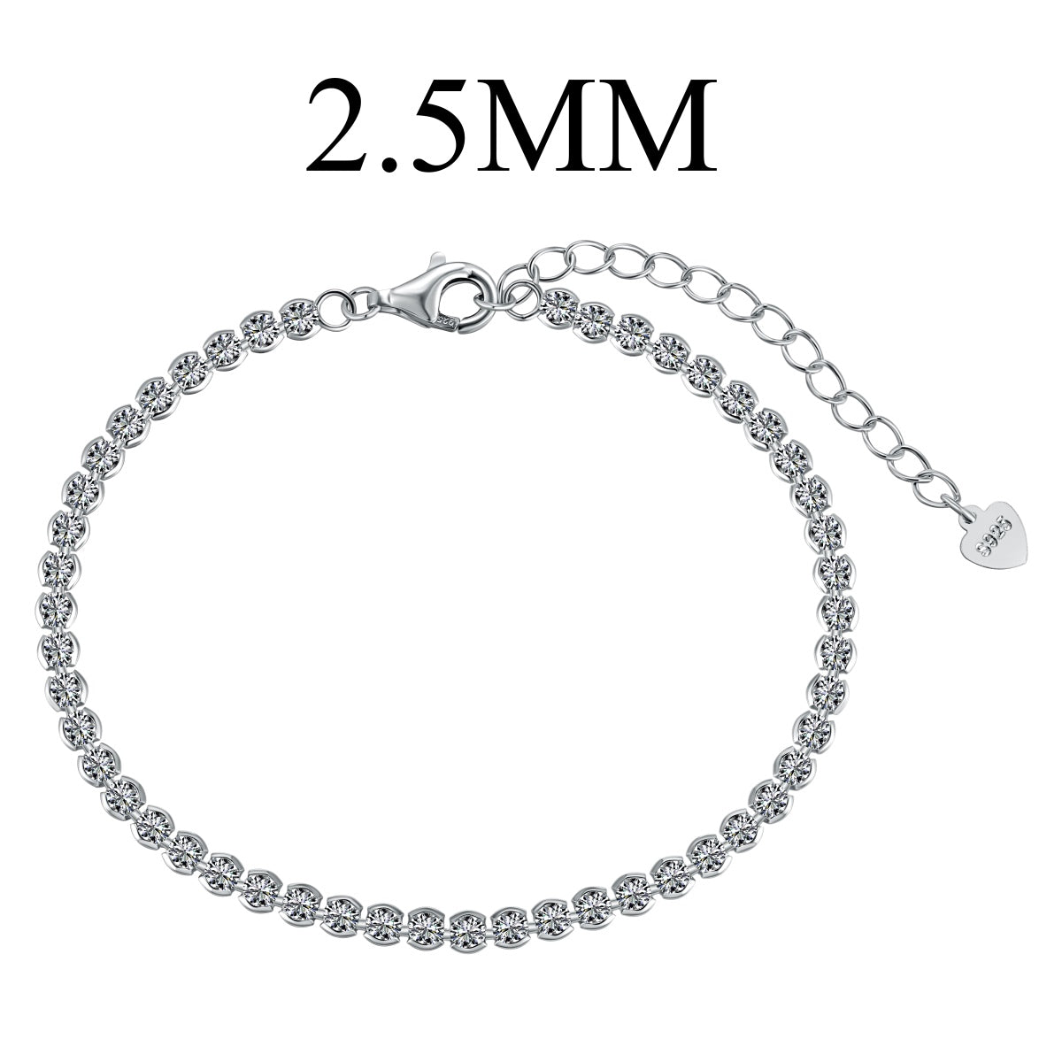[Jesse jewelry]Dazzling Sparkling Round Cut Daily Bracelet