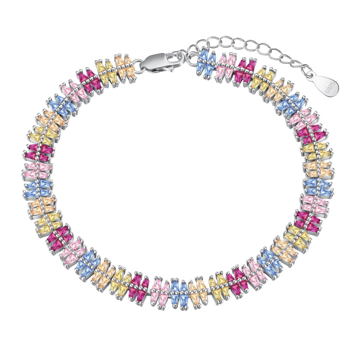 [Jesse jewelry]Sparkling Exquisite Multi Cut Party Bracelet