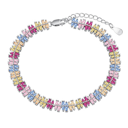 [Jesse jewelry]Sparkling Exquisite Multi Cut Party Bracelet