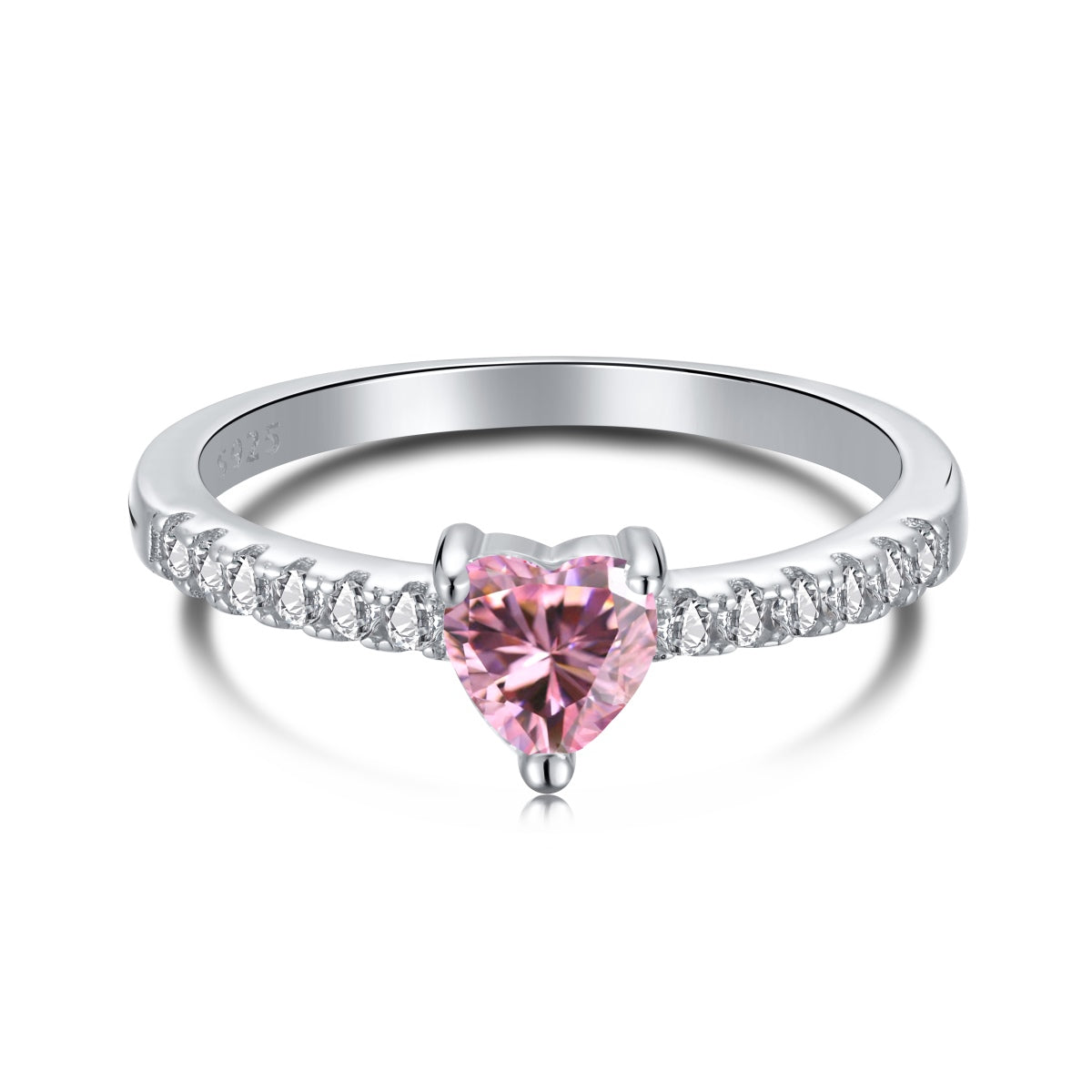 [Jesse jewelry]0.5 Carat CaratEternity Charming Heart Shape Lover Ring