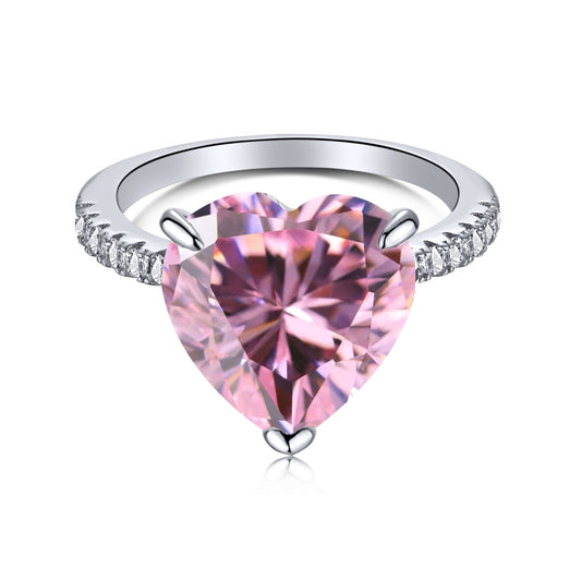 [Jesse jewelry]6.0 Carat Luxurious Sparkling Romantic Heart Cut Lover Ring