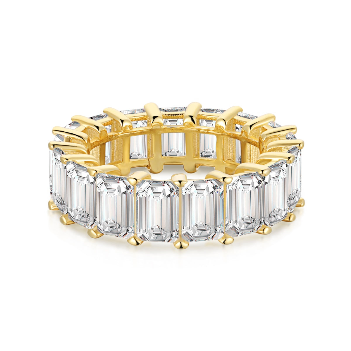 [Jesse jewelry]0.75 Carat Elegant Emerald Cut Tennis Ring