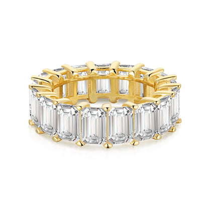 [Jesse jewelry]0.75 Carat Elegant Emerald Cut Tennis Ring