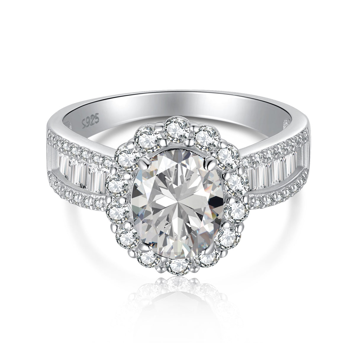 [Jesse jewelry]1.5 Carat Dazzling Charming Oval Cut Banquet Ring