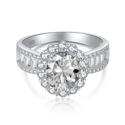 [Jesse jewelry]1.5 Carat Dazzling Charming Oval Cut Banquet Ring