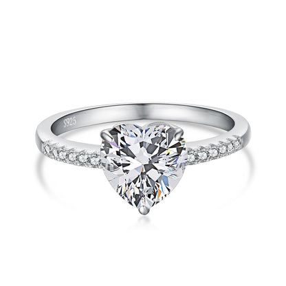 [Jesse jewelry]2.0 Carat Dazzling Lustrous Heart Cut Lover Ring