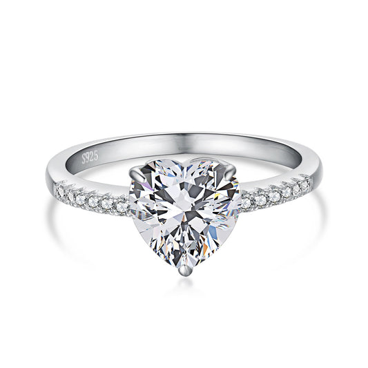 [Jesse jewelry]2.0 Carat Dazzling Lustrous Heart Cut Lover Ring