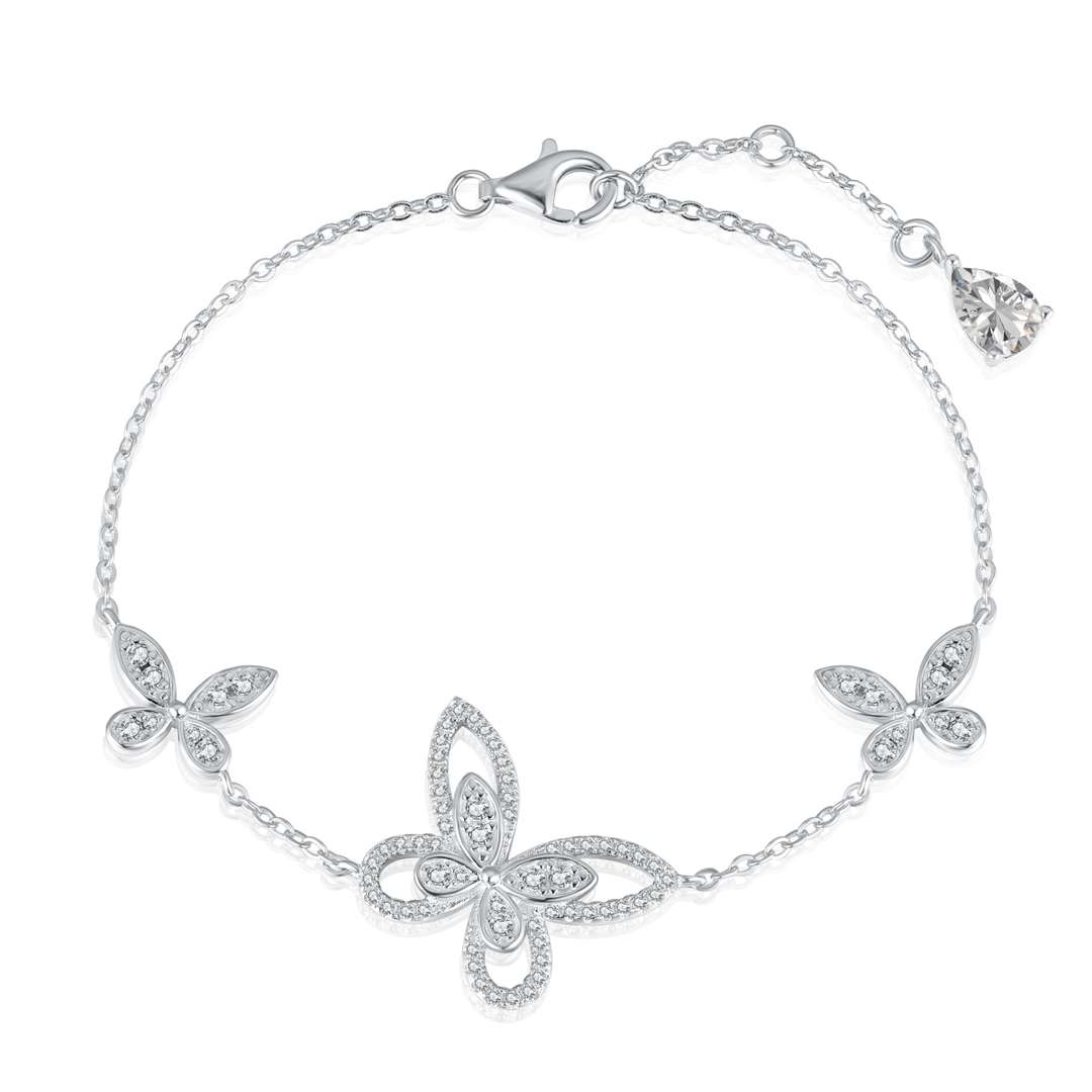 [Jesse jewelry]Delicate Butterfly Pendant Bracelet