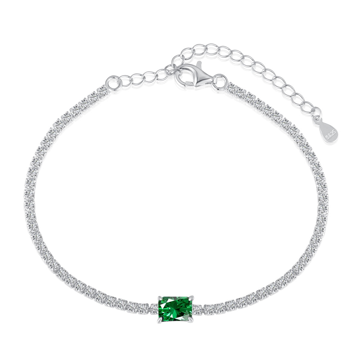 [Jesse jewelry]1.0 Carat Unique Emerald Cut Banquet Bracelet